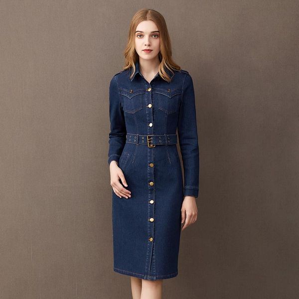 casual dresses aswinfon women single breasted jean dress 2021 autumn slim denim midi turn-down collar full sleeve sashes female, Black;gray
casual dresses aswinfon women single breasted jean dress 2021 autumn slim denim midi turn-down collar full sleeve sashes female, Black;gray