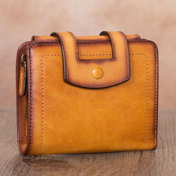 wallets vintage cowhide short purse women's wallet female leather card holder buckle anti-theft brush antimagnetic purses, Red;black
wallets vintage cowhide short purse women's wallet female leather card holder buckle anti-theft brush antimagnetic purses, Red;black