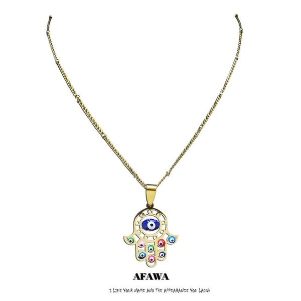 pendant necklaces stainless steel colorful turkey eyes hamsa hand gold color islam jewelry collier main de fatma n5219s04, Silver
pendant necklaces stainless steel colorful turkey eyes hamsa hand gold color islam jewelry collier main de fatma n5219s04, Silver