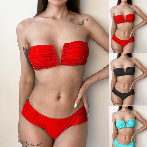 one-piece suits women's fashion bra bikini high waist solid color split swimsuit suit triangle swimwear bathing biquini
one-piece suits women's fashion bra bikini high waist solid color split swimsuit suit triangle swimwear bathing biquini