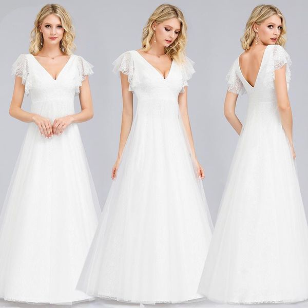 bridesmaid dress white beach wedding dresses a-line ruffles sleeve v-neck lace romantic bride gowns robe de mariee brillante, White;pink
bridesmaid dress white beach wedding dresses a-line ruffles sleeve v-neck lace romantic bride gowns robe de mariee brillante, White;pink