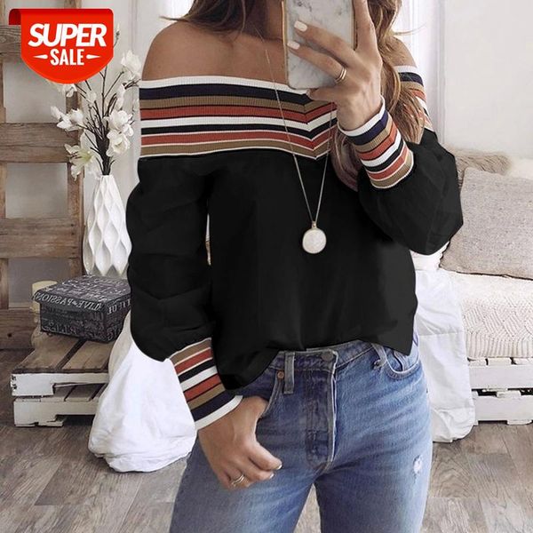 women autumn casual multicolor long sleeve off shoulder blouse blusas mujer de moda #sv9m, White
women autumn casual multicolor long sleeve off shoulder blouse blusas mujer de moda #sv9m, White