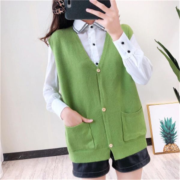 women's sweaters solid v-neck loose vests for women plus size waistcoat single-breasted autumn female jacket student sweater sleeveless, White;black
women's sweaters solid v-neck loose vests for women plus size waistcoat single-breasted autumn female jacket student sweater sleeveless, White;black