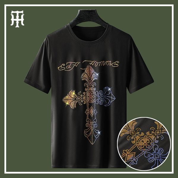 chrome/hearts tees short sleeve street fashion brand cross austria diamond double mercerized cotton european men's t-shirt, White
chrome/hearts tees short sleeve street fashion brand cross austria diamond double mercerized cotton european men's t-shirt, White