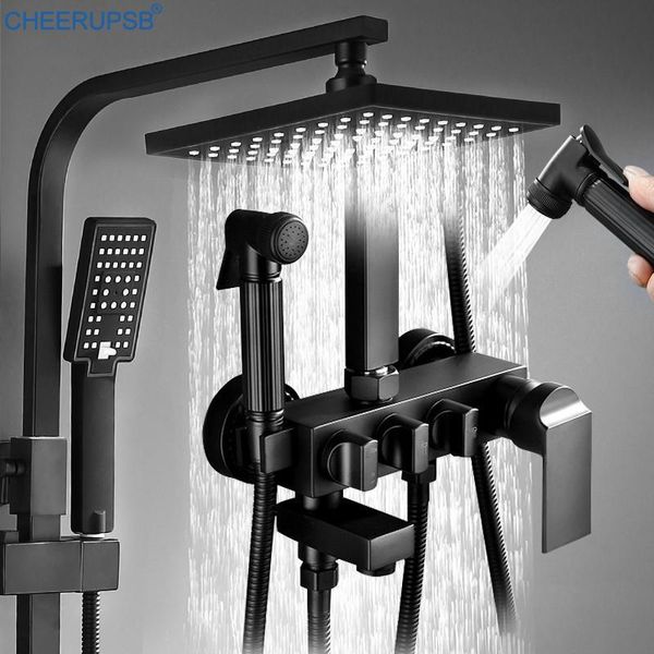 bathroom shower set hand hold bidet sprayer system high-pressure wall mount black thermostatic bath faucet rain fall taps sets
bathroom shower set hand hold bidet sprayer system high-pressure wall mount black thermostatic bath faucet rain fall taps sets