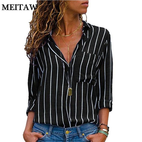 spring autumn women blouse shirt casual v-neck long sleeve work shirts lady office striped blouses women's &, White
spring autumn women blouse shirt casual v-neck long sleeve work shirts lady office striped blouses women's &, White