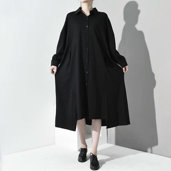 fashion tide autumn winter lapel long sleeve black loose big size stitch irregular hem shirt dress women jo352 casual dresses, Black;gray
fashion tide autumn winter lapel long sleeve black loose big size stitch irregular hem shirt dress women jo352 casual dresses, Black;gray