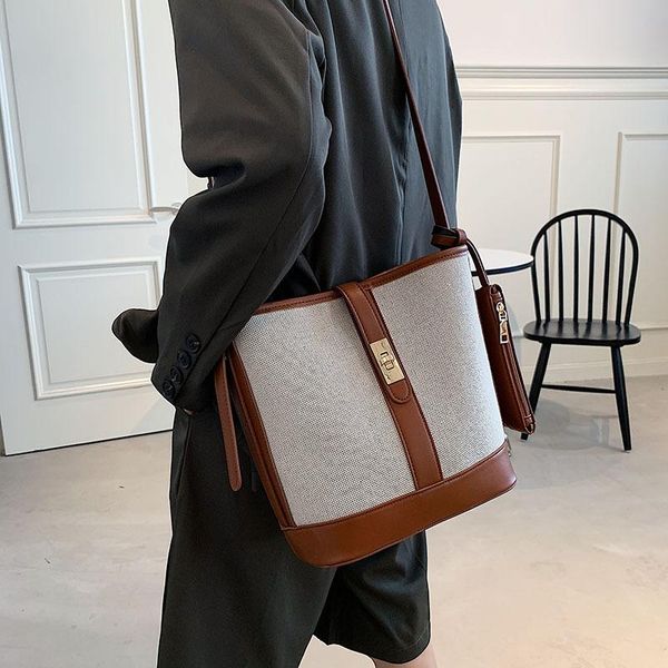 evening bags pure color tote bucket bag 2021 fashion canvas women's designer handbag retro single shoulder messenger
evening bags pure color tote bucket bag 2021 fashion canvas women's designer handbag retro single shoulder messenger