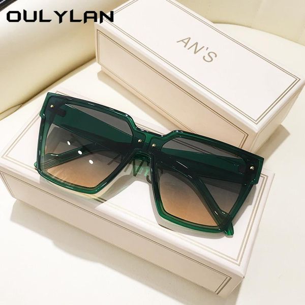 sunglasses oulylan luxury square women men vintage oversized sun glasses ladies colored gradient green goggle uv400, White;black
sunglasses oulylan luxury square women men vintage oversized sun glasses ladies colored gradient green goggle uv400, White;black