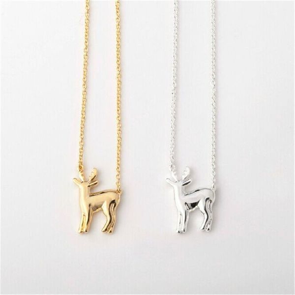 the european and american classic jewelry pendant necklace female reindeer contracted collarbone chain couple female christmas gifts, Silver
the european and american classic jewelry pendant necklace female reindeer contracted collarbone chain couple female christmas gifts, Silver
