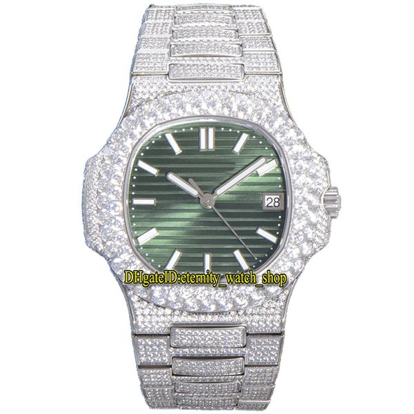 2022 twf paved diamonds 5711 324sc tw324 automatic mens watch green texture dial stick markers fully iced out big diamond bezel and bracelet, Slivery;brown
2022 twf paved diamonds 5711 324sc tw324 automatic mens watch green texture dial stick markers fully iced out big diamond bezel and bracelet, Slivery;brown