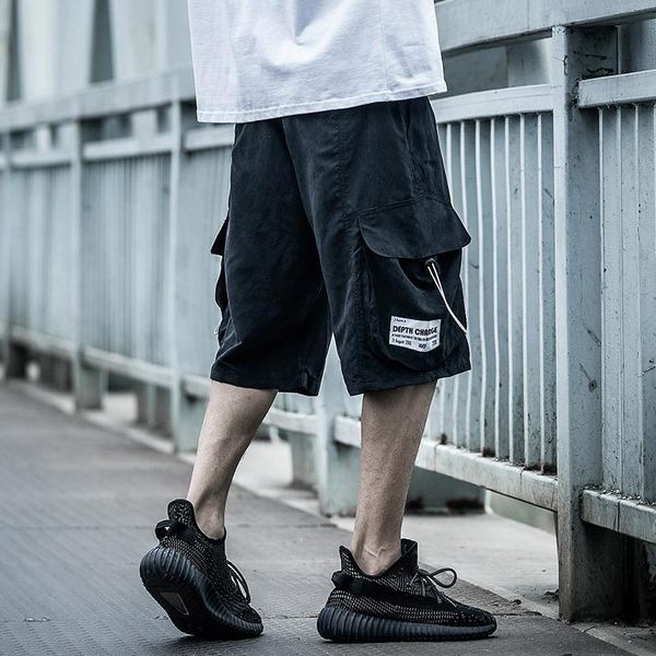 men's shorts drawstring mid men hip hop cargo short pants harajuku streetwear loose casual double side pockets fashion summer, White;black
men's shorts drawstring mid men hip hop cargo short pants harajuku streetwear loose casual double side pockets fashion summer, White;black