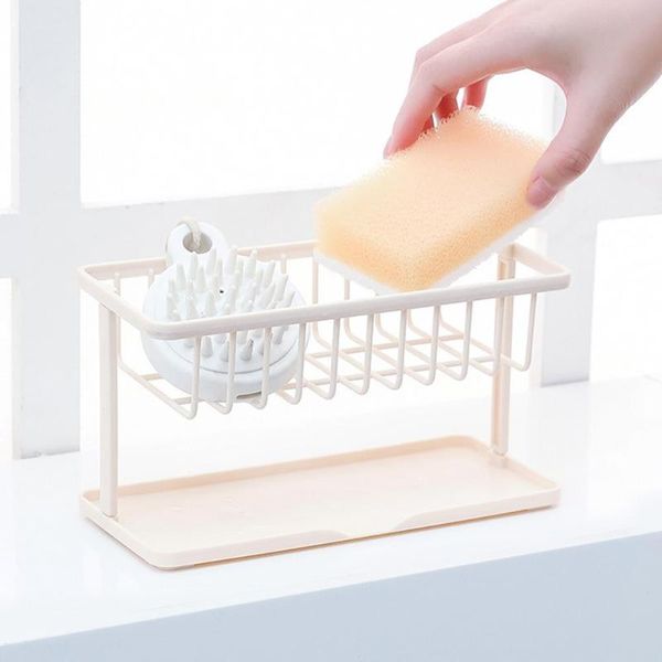 hooks & rails sink double-layer drain rack sponge storage pool supplies 
hooks & rails sink double-layer drain rack sponge storage pool supplies