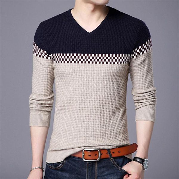 men's sweaters rib sleeve pullovers autumn winter warm casual hit color patchwork v-neck pullover men slim sweater, White;black
men's sweaters rib sleeve pullovers autumn winter warm casual hit color patchwork v-neck pullover men slim sweater, White;black