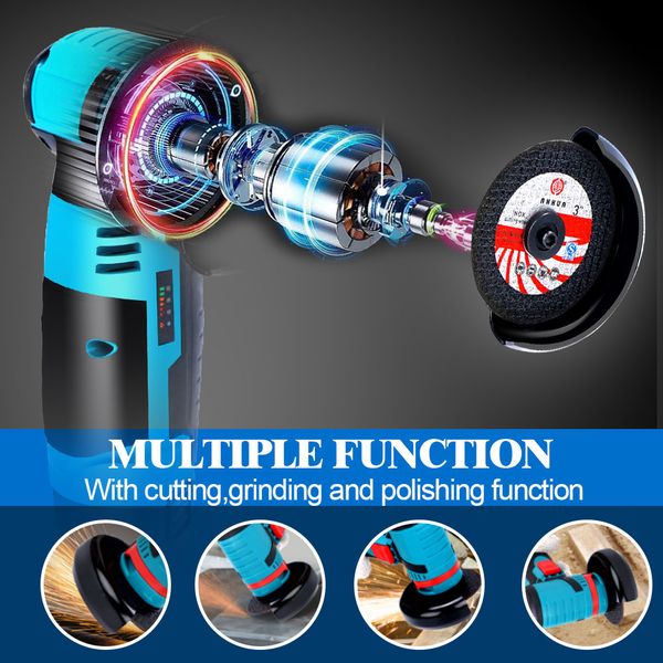 12v 19500rpm brushless mini angle grinder cordless polishing machine metal wood cutting grinding machine power tools w 2 battery
12v 19500rpm brushless mini angle grinder cordless polishing machine metal wood cutting grinding machine power tools w 2 battery