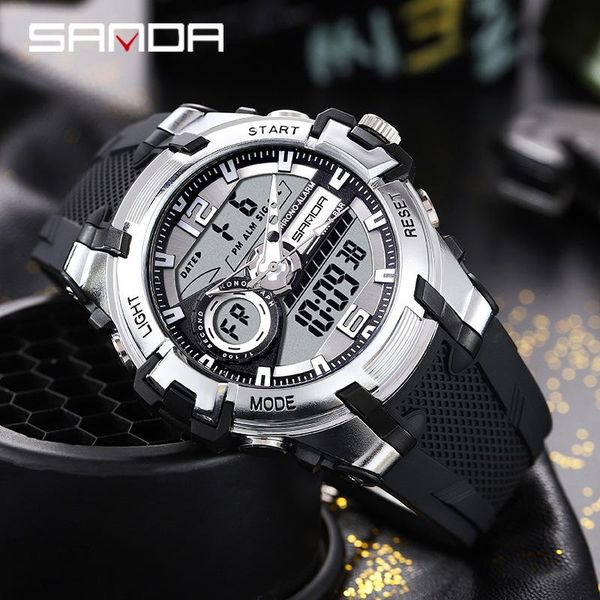wristwatches 2021 sanda brand 6015 dual display wrist watch men watches male for clock military sport wristwatch outdoor waterproof hour, Slivery;brown
wristwatches 2021 sanda brand 6015 dual display wrist watch men watches male for clock military sport wristwatch outdoor waterproof hour, Slivery;brown