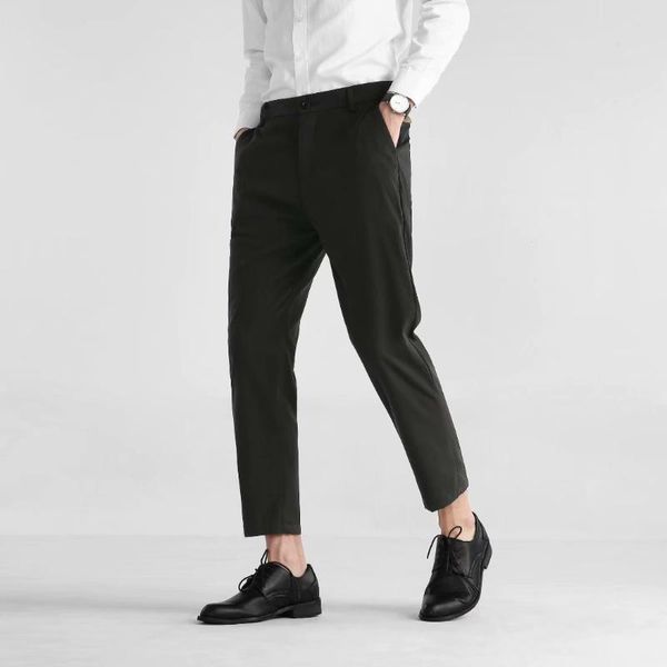 men's pants stretch loose thin section solid color trousers business casual summer fashion straight leg clothes, Black
men's pants stretch loose thin section solid color trousers business casual summer fashion straight leg clothes, Black