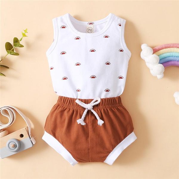 clothing sets 2pcs toddler kids boys summer casual outfits camouflage/sun print o-neck tank + elastic shorts for baby girls, White
clothing sets 2pcs toddler kids boys summer casual outfits camouflage/sun print o-neck tank + elastic shorts for baby girls, White