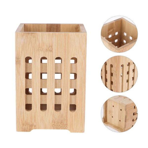 bamboo chopsticks holder holey cutlery organizer tableware drying canister kitchen utensil storage bucket
bamboo chopsticks holder holey cutlery organizer tableware drying canister kitchen utensil storage bucket