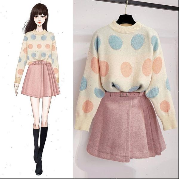 two piece set winter womens tracksuits long sleeves colorful dot sweater woolen blend skirts 2 pcs sets female suits outfit, Gray
two piece set winter womens tracksuits long sleeves colorful dot sweater woolen blend skirts 2 pcs sets female suits outfit, Gray