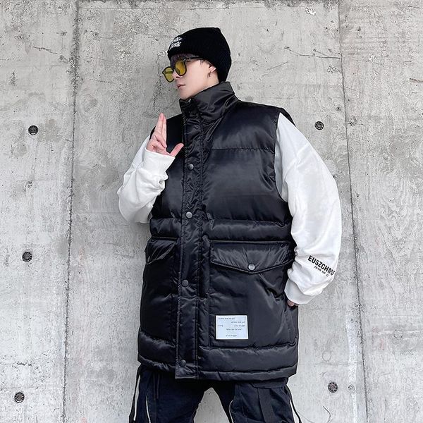 men's vests winter style stand-up collar cotton-padded jacket vest loose dark black plus cotton thick warm ja, Black;white
men's vests winter style stand-up collar cotton-padded jacket vest loose dark black plus cotton thick warm ja, Black;white