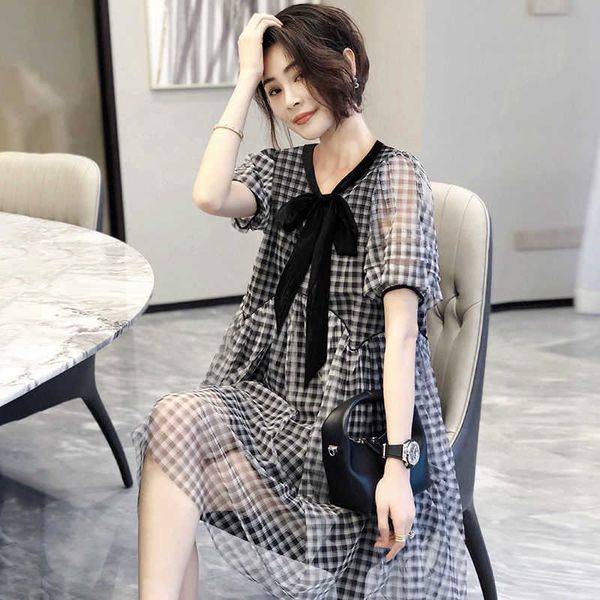 bubble bowknot sleeve 2021 drs summer fashion net red skirt temperament thin age reduction, Black;gray
bubble bowknot sleeve 2021 drs summer fashion net red skirt temperament thin age reduction, Black;gray