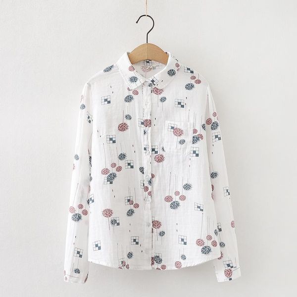 women's blouses & shirts spring autumn blouse fresh style simple turn-down collar leaves print double cotton yarn quality blusas for fe, White
women's blouses & shirts spring autumn blouse fresh style simple turn-down collar leaves print double cotton yarn quality blusas for fe, White