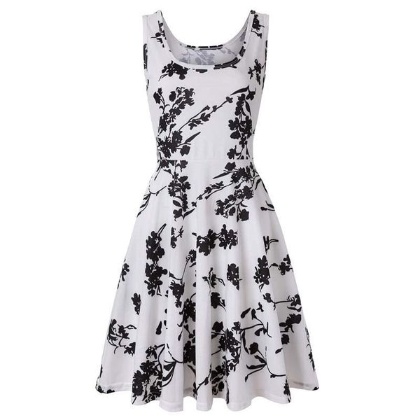 casual dresses summer beach for women fashion black flower print sleeveless pullover knitting a-line dress, Black;gray
casual dresses summer beach for women fashion black flower print sleeveless pullover knitting a-line dress, Black;gray