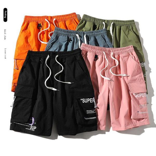 casual cargo shorts men summer solid big pockets clothing midrise hombres pantalones black knee length for men's, White;black
casual cargo shorts men summer solid big pockets clothing midrise hombres pantalones black knee length for men's, White;black