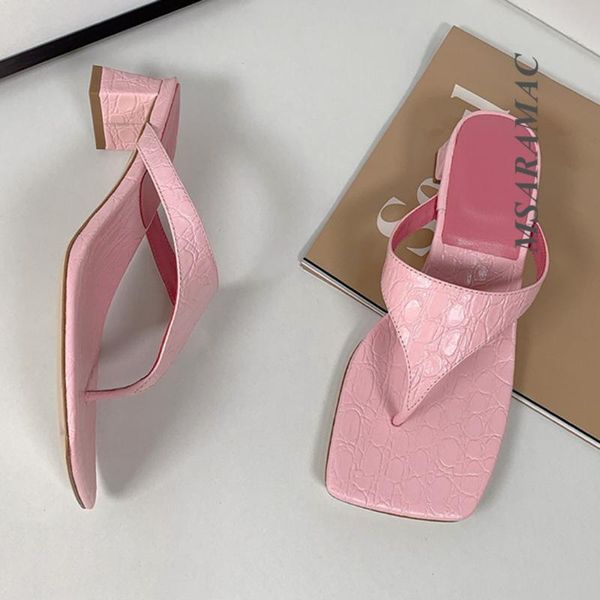 slippers summer pink sky blue stone pattern flip flops leather square toe holiday shoes women fashion kitten heel party, Black
slippers summer pink sky blue stone pattern flip flops leather square toe holiday shoes women fashion kitten heel party, Black