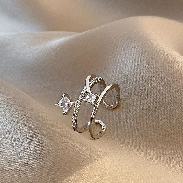 wedding rings the listing jewelry real style double-layer zircon inlaid copper women adjustable size ring party for girls, Slivery;golden
wedding rings the listing jewelry real style double-layer zircon inlaid copper women adjustable size ring party for girls, Slivery;golden