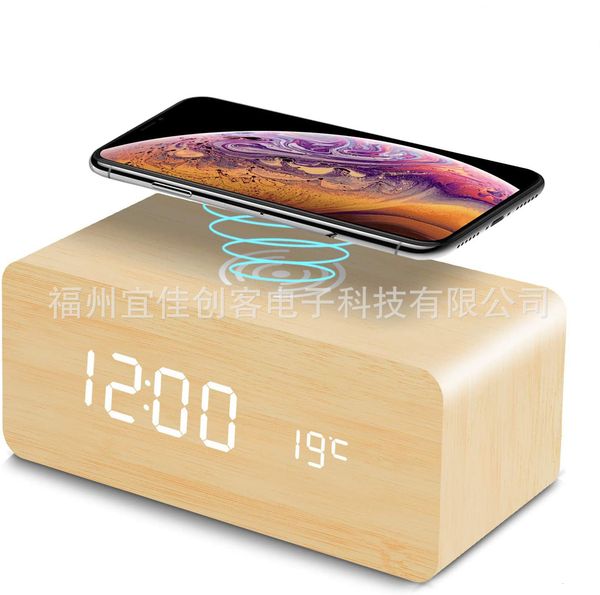 creative led digital alarm multifunctional wooden voice controlled clock mobile phone wirels charging
creative led digital alarm multifunctional wooden voice controlled clock mobile phone wirels charging