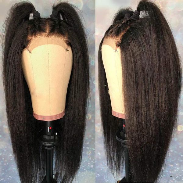 synthetic wigs jet black colored yaki straight lace for women kinky with baby hair cosplay high temperature
synthetic wigs jet black colored yaki straight lace for women kinky with baby hair cosplay high temperature