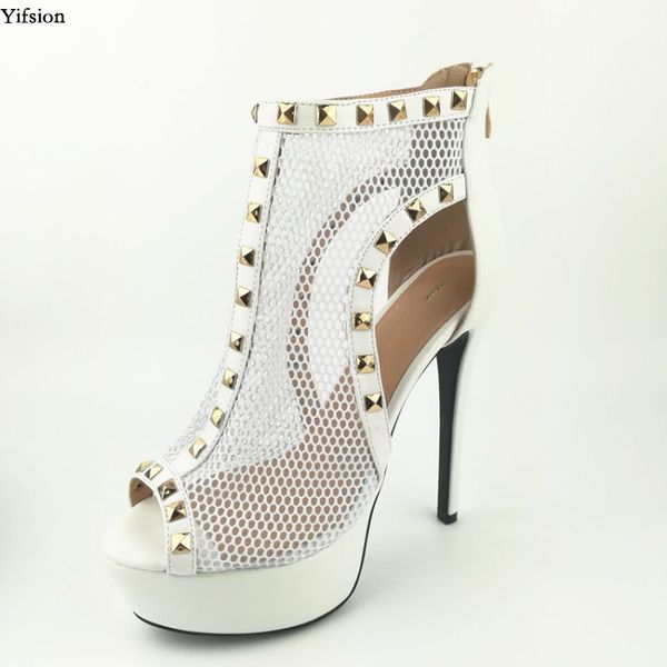 rontic women platform sandals rivets stiletto high heels shoes peep toe gorgeous white club shoes women plus us size 5-15, Black
rontic women platform sandals rivets stiletto high heels shoes peep toe gorgeous white club shoes women plus us size 5-15, Black