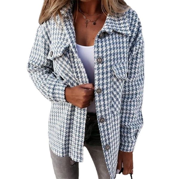 women's jackets 2021 autumn winter vintage single breasted houndstooth jacket loose coats women clothing casual plus size woollen coat, Black;brown
women's jackets 2021 autumn winter vintage single breasted houndstooth jacket loose coats women clothing casual plus size woollen coat, Black;brown