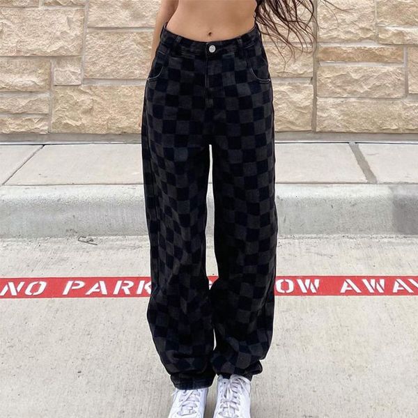 women's jeans 2021 new harajuku women patchwork female streetwear checkered korean style wide leg pants straight plaid trousers 5a, Blue
women's jeans 2021 new harajuku women patchwork female streetwear checkered korean style wide leg pants straight plaid trousers 5a, Blue