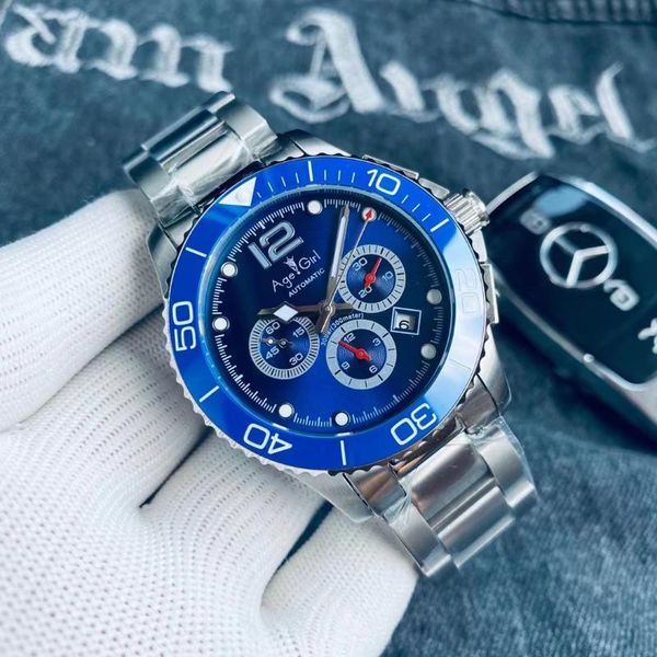 wristwatches luxury mens automatic mechanical watch black blue ceramic bezel stainless steel bracelet sapphire glass gent's watches 41m, Slivery;brown
wristwatches luxury mens automatic mechanical watch black blue ceramic bezel stainless steel bracelet sapphire glass gent's watches 41m, Slivery;brown