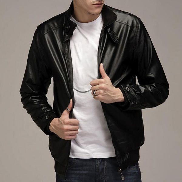 men's jackets men jacket zipper closure stand collar stylish faux leather solid color slim fit motorcycle coats casual cool warm outerw, Black;brown
men's jackets men jacket zipper closure stand collar stylish faux leather solid color slim fit motorcycle coats casual cool warm outerw, Black;brown