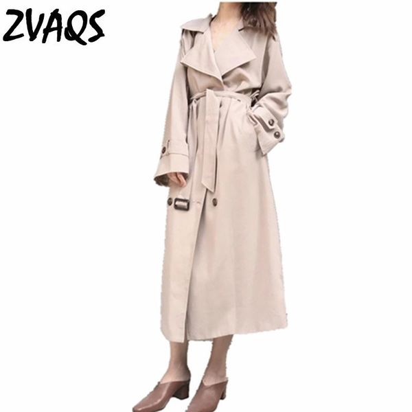 women's trench coats zvaqs 2021 style spring autumn fashion casual khaki coat long outerwear slim clothes for lady with belt ld010, Tan;black
women's trench coats zvaqs 2021 style spring autumn fashion casual khaki coat long outerwear slim clothes for lady with belt ld010, Tan;black