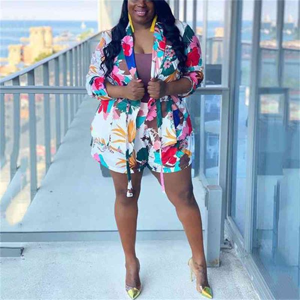 2 peice set women matching sets jackets coat short pants floral print long sleeve autumn fall fashion 210510, White
2 peice set women matching sets jackets coat short pants floral print long sleeve autumn fall fashion 210510, White