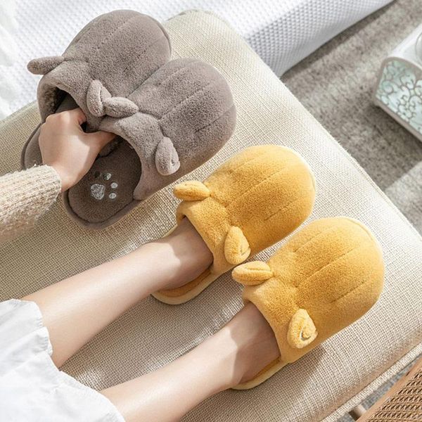 women plush slippers woman animal ears warm winter indoor shoes ladies soft flats female cute furry slipper 2021, Black
women plush slippers woman animal ears warm winter indoor shoes ladies soft flats female cute furry slipper 2021, Black