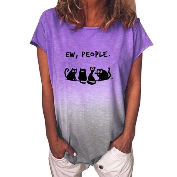 women short sleeve cat printed letter o-neck casual t-shirt plus size t-shirts for roupas femininas women's, White
women short sleeve cat printed letter o-neck casual t-shirt plus size t-shirts for roupas femininas women's, White