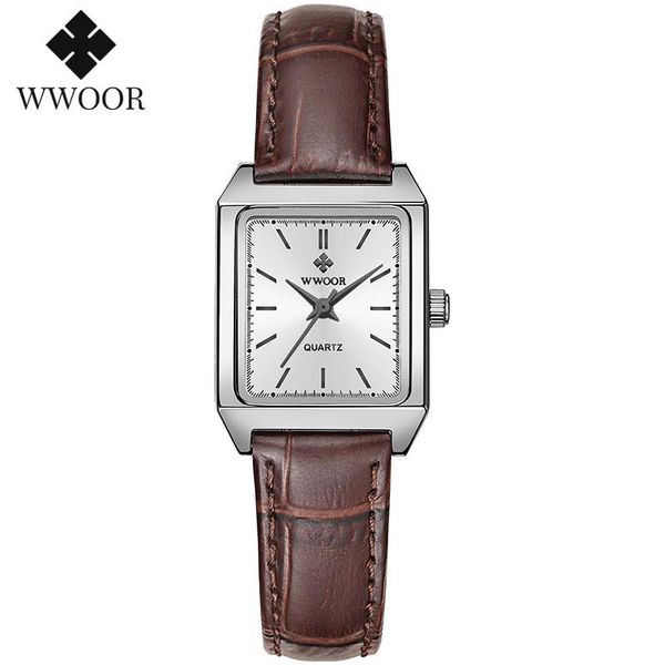 wristwatches wwoor ladies watches 2021 fashion square bracelet watch small clock brown leather quartz dress wrist for women, Slivery;brown
wristwatches wwoor ladies watches 2021 fashion square bracelet watch small clock brown leather quartz dress wrist for women, Slivery;brown