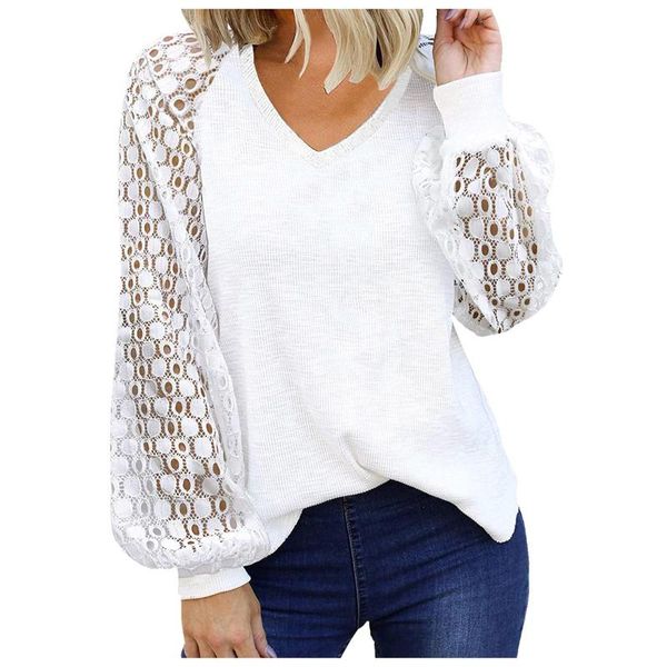 women's blouses & shirts lace t-shirt long sleeve round neck casual loose ladies shirt bottoming soft fashion vintage cotton female clo, White
women's blouses & shirts lace t-shirt long sleeve round neck casual loose ladies shirt bottoming soft fashion vintage cotton female clo, White