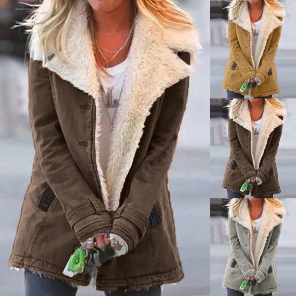 women's wool & blends teddy bear jacket pocket color matching zipper warm winter outwear, Black
women's wool & blends teddy bear jacket pocket color matching zipper warm winter outwear, Black
