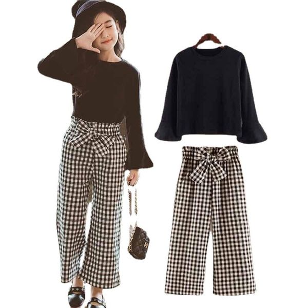 clothing sets 2021 kids girls clothes long sleeve t-shirts + plaid wide leg pants autumn children's teenage for 7 8 10 12 years, White
clothing sets 2021 kids girls clothes long sleeve t-shirts + plaid wide leg pants autumn children's teenage for 7 8 10 12 years, White