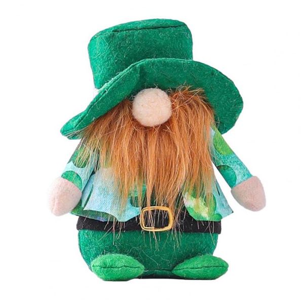 st. patrick's day green hat doll irish festival clover faceless old man leaf decorations party favor 
st. patrick's day green hat doll irish festival clover faceless old man leaf decorations party favor