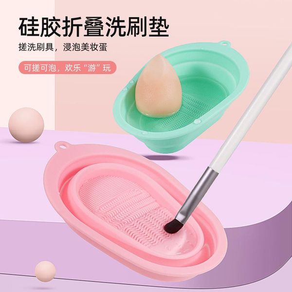 cosmetic bags & cases silicone makeup brush cleaner pad foundation scrubber board make up washing gel cleaning collapsible bowl
cosmetic bags & cases silicone makeup brush cleaner pad foundation scrubber board make up washing gel cleaning collapsible bowl