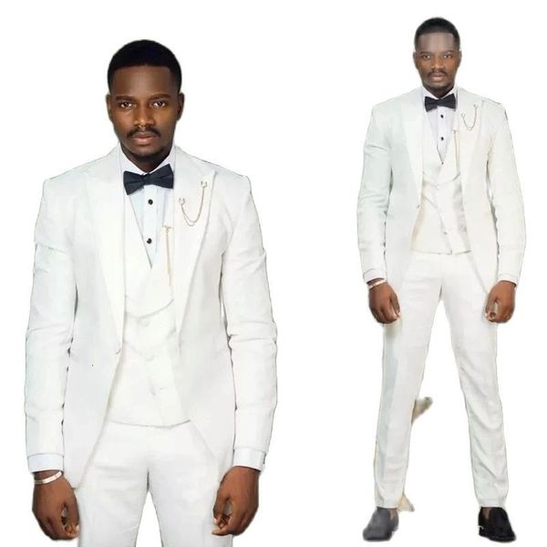 men's suits & blazers classic white veiai male wedding groom fine fit tuxedo lapel blazer suit homme mariage (jacket + pants vest), White;black
men's suits & blazers classic white veiai male wedding groom fine fit tuxedo lapel blazer suit homme mariage (jacket + pants vest), White;black