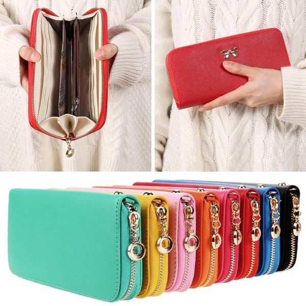 wallets 2021women long clutch female fashion pu leather bowknot coin bag phone purses lady cards holder wallet, Red;black
wallets 2021women long clutch female fashion pu leather bowknot coin bag phone purses lady cards holder wallet, Red;black